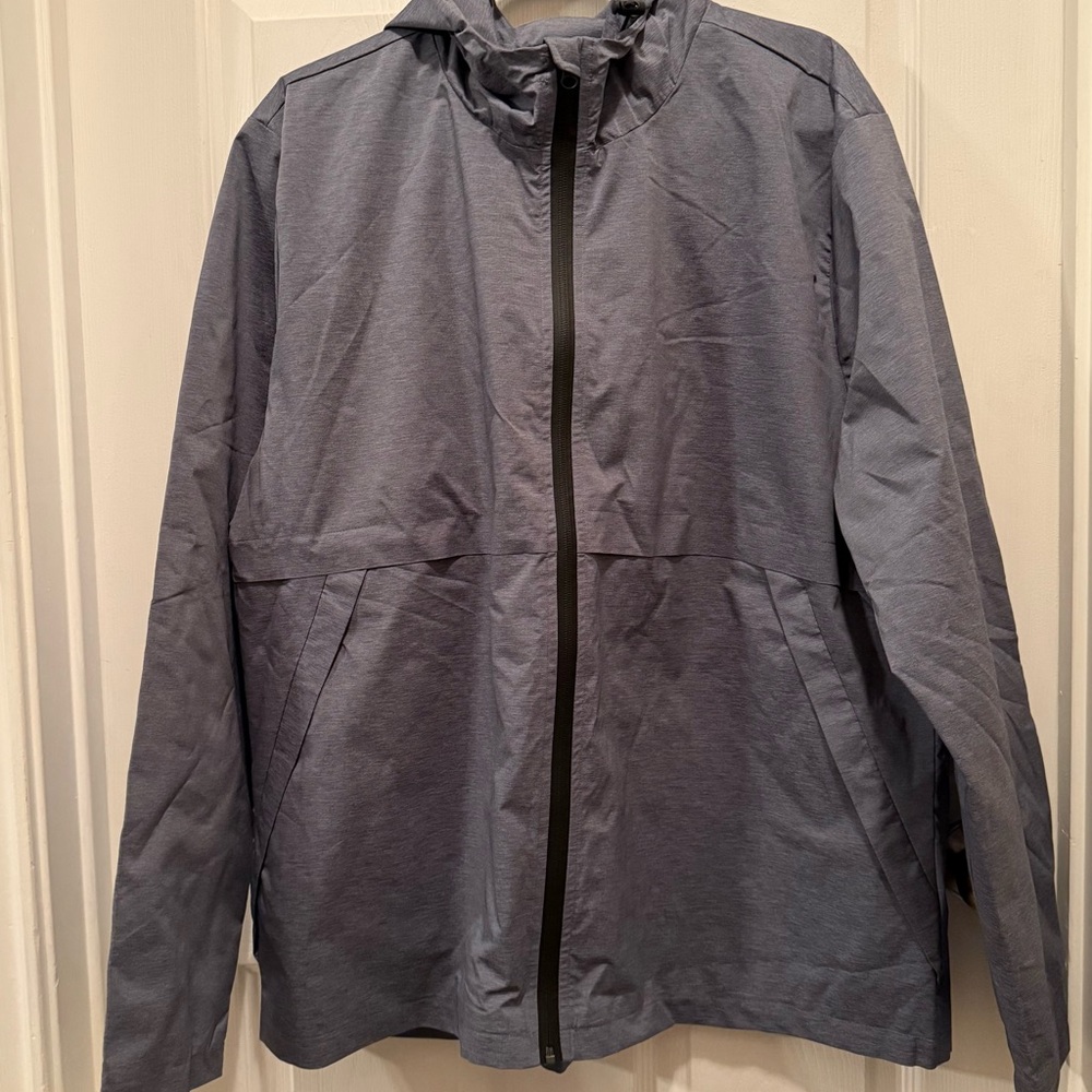 Peak Velocity men’s wind breaker/rain jacket dark gray size XXL zip up